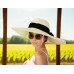 Straw Big Rim Hat w/ Bow - Ivory - HT-M223IV